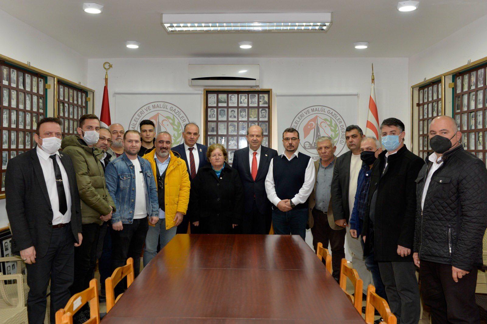 KKTC CUMHURBAŞKANIMIZ İLE KIBRIS ŞEHİT AİLELERİ MALUL GAZİLER DERNEĞİ ZİYARETİMİZ.